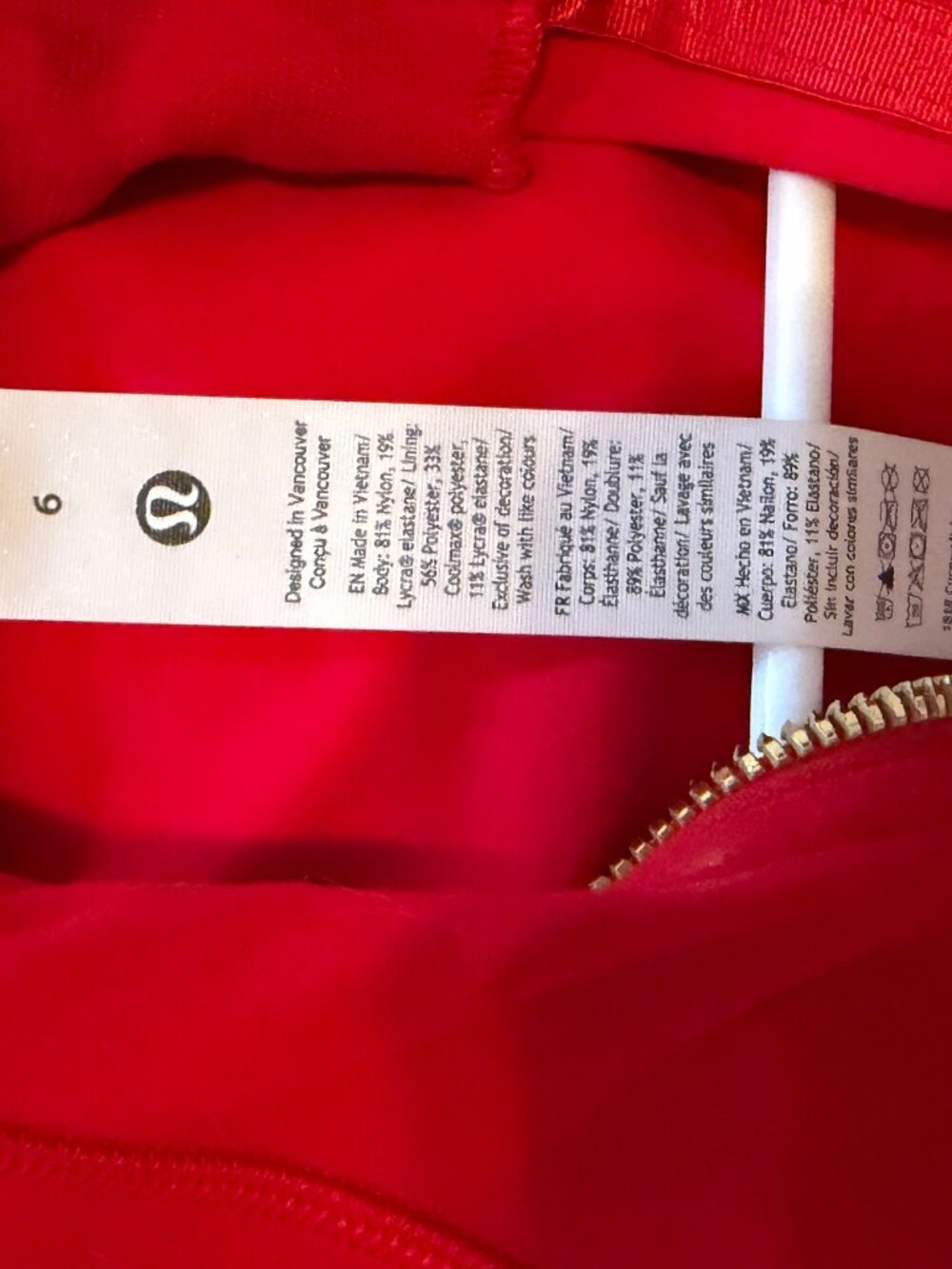 Lululemon Lunar New Year Define Cropped Jacket *Nulu Oxford Red Size 6 - Picture 8 of 9